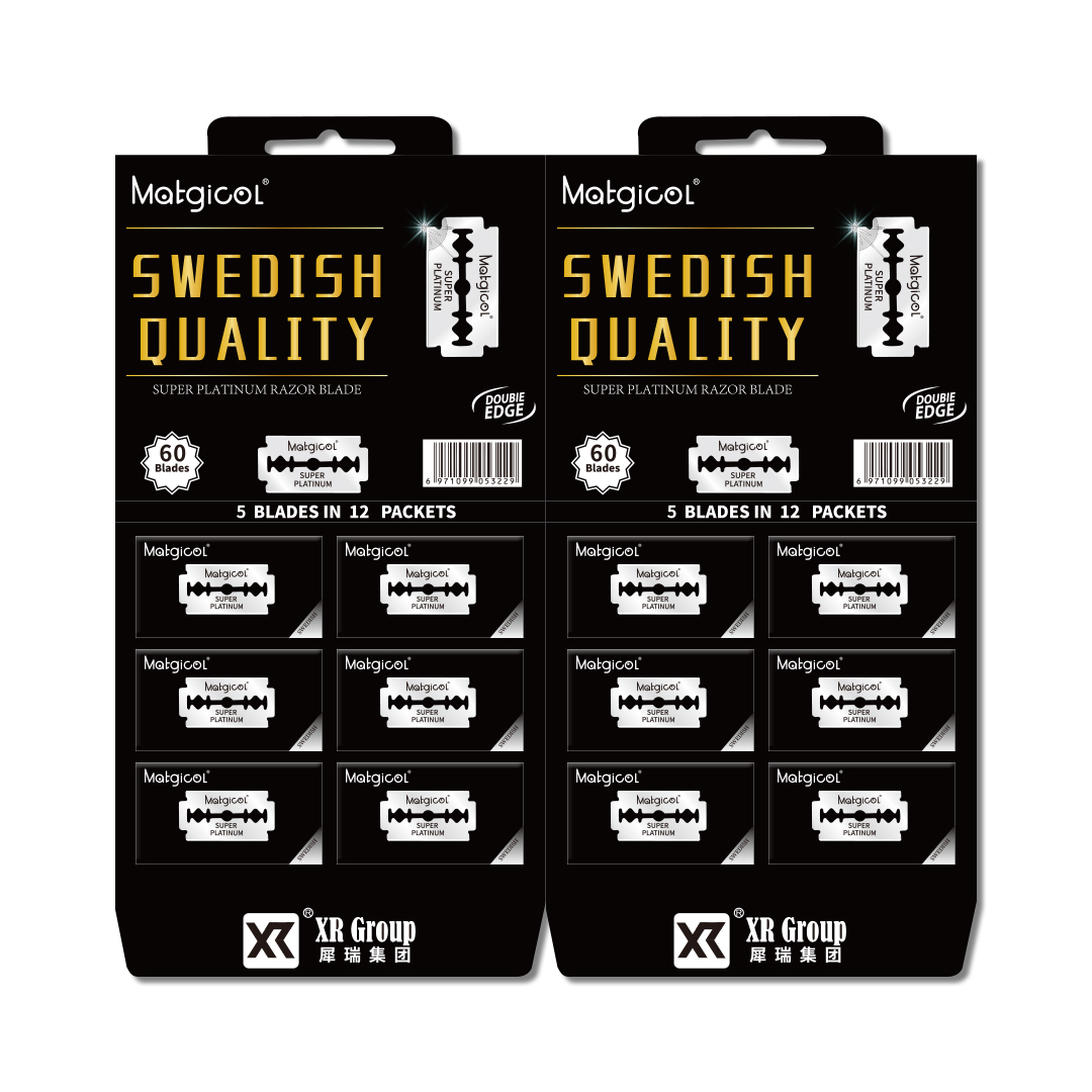 Matgicol Swedish Quality Super Platinum Razor Blades 60pcs Hanging Card Pack