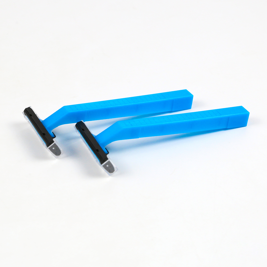 Twin Blade Disposable Razor With Lubricant Strip Shaving Razor