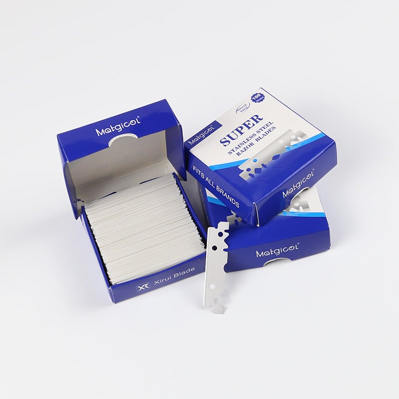Matgicol 100Pcs Half Piece Stainless Steel Blades