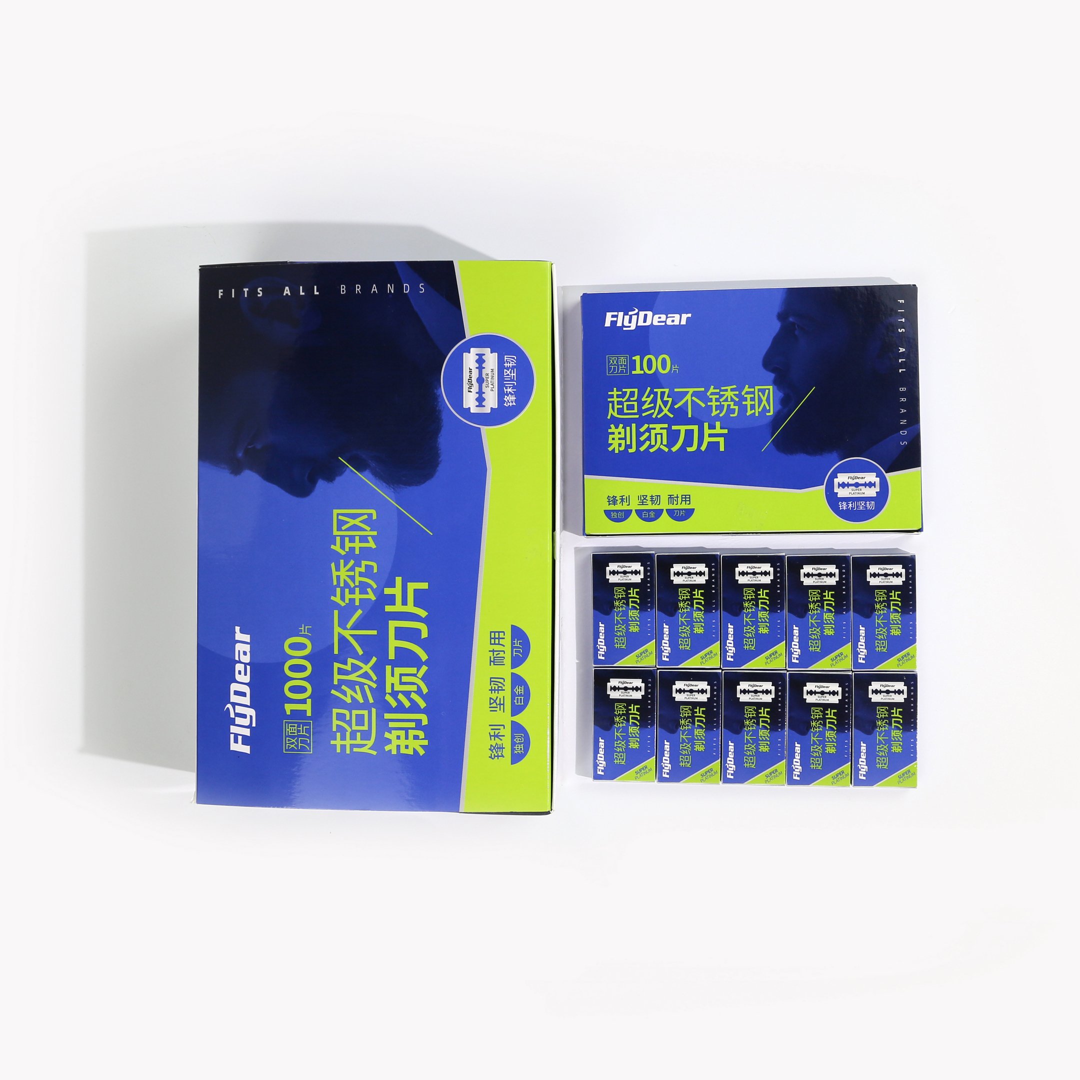 FlyDear DE Razor Blades 1000 Pcs Chinese Packaging