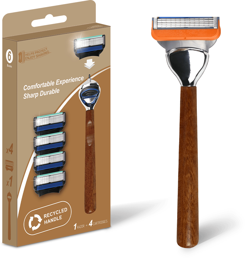 Wooden Razor Set
