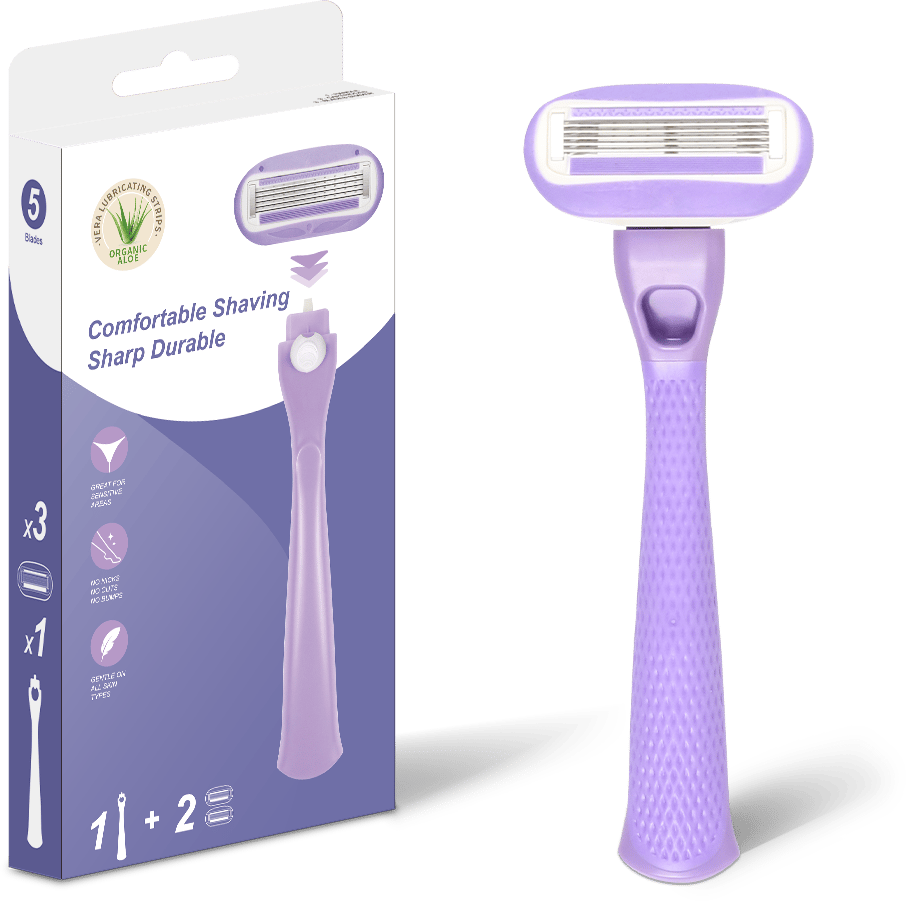 Purple Girl's Shaving Razor Set